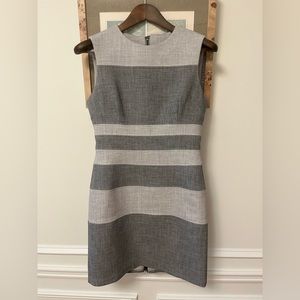 Gray Striped Toccin Dress Wool